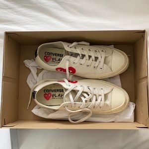 White Converse PLAY COMME des GARÇONS - Low